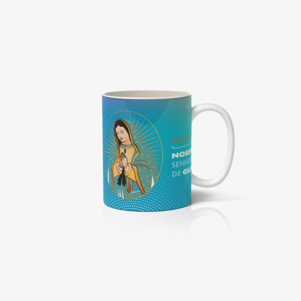 Caneca católica Oração de Nossa Senhora de Guadalupe – Cerâmica 300ml - Image 3