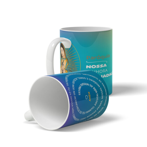 Caneca católica Oração de Nossa Senhora de Guadalupe – Cerâmica 300ml - Image 4