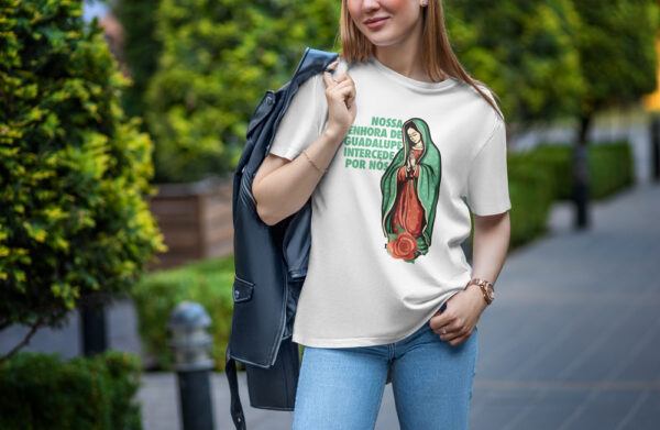 Camiseta Católica Nossa Senhora de Guadalupe Interceda por Nós - Image 2