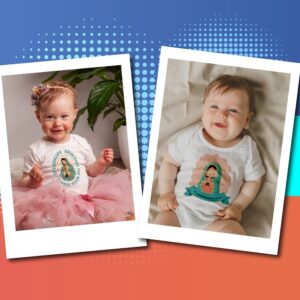KIT Infantil: 2 Boby de bebê Nossa Senhora de Guadalupe