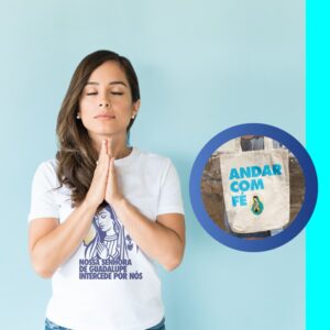 KIT Camiseta Nossa Senhora de Guadalupe e Ecobag