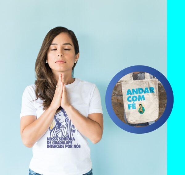 KIT Camiseta Nossa Senhora de Guadalupe e Ecobag